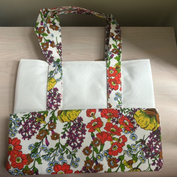 New Coach Violet Leather Crossbody w/ 2 Straps & Coach Floral Patterned Tote Set - Picture 5 of 11